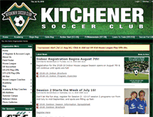 Tablet Screenshot of kitchenersoccerclub.com